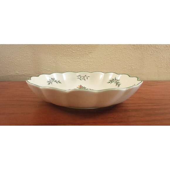 Spode England Christmas Tree Round Fluted Serving Dish Bowl 10 Inch #S3324 - Picture 7 of 12